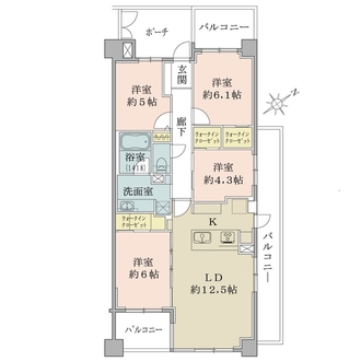 アールヴェール亀有の間取図