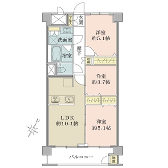 東建金町マンションの間取図