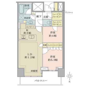 ベイズ　タワー＆ガーデンの間取図