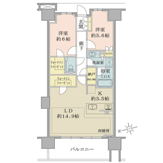 ブリリアシティ西早稲田の間取図