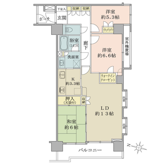 アールヴェール文京白山の間取図