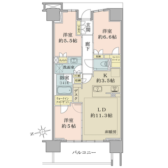 ブリリアシティ西早稲田の間取図