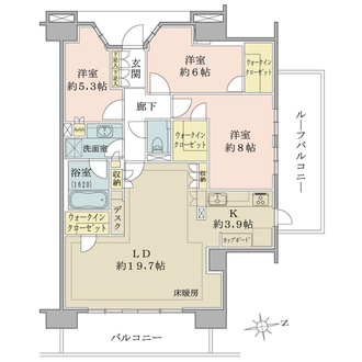 ブリリアシティ西早稲田の間取図