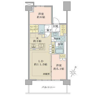 ブリリアシティ石神井公園アトラス５号棟の間取図