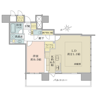 ブリリアタワー池袋の間取図