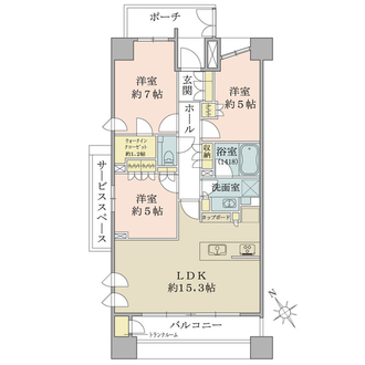 パークホームズ二子玉川ヒルトップの間取図