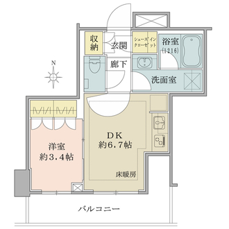 リビオレゾン三田の間取図