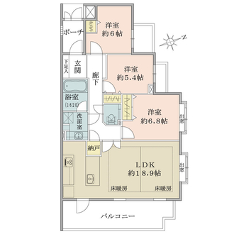 ファミールグラン上用賀七条通りの間取図