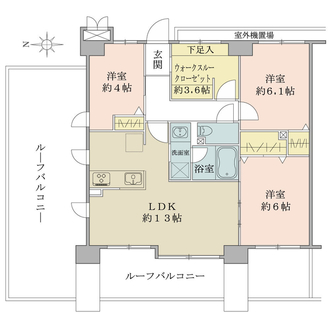 ナイスアーバン久米川の間取図