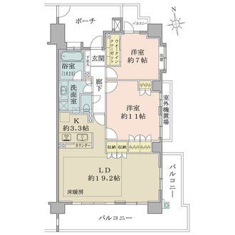 クレッセント東京リプライム　の間取図