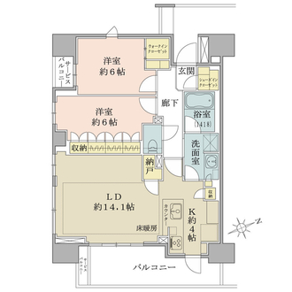ブリリア上野松が谷の間取図