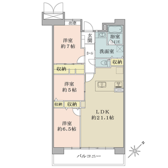 フォーラム海風の街　２０号棟の間取図