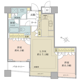 パークコート赤坂ザタワーの間取図