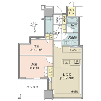 白金ザ・スカイ　西棟の間取図