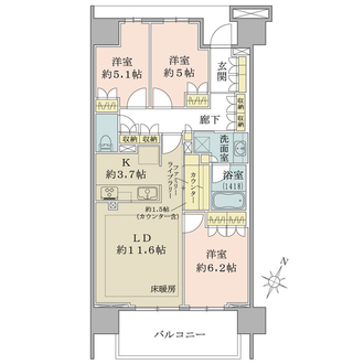 ＳＨＩＮＴＯ　ＣＩＴＹ（シントシティ）の間取図