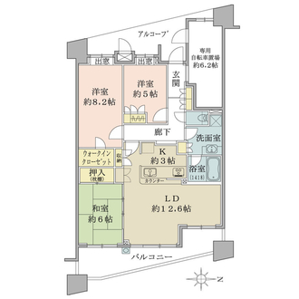 コンフォールスクエアさいたま新都心の間取図