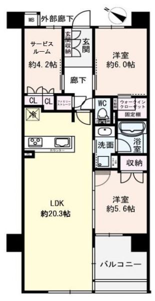 イニシア桂大橋の間取図