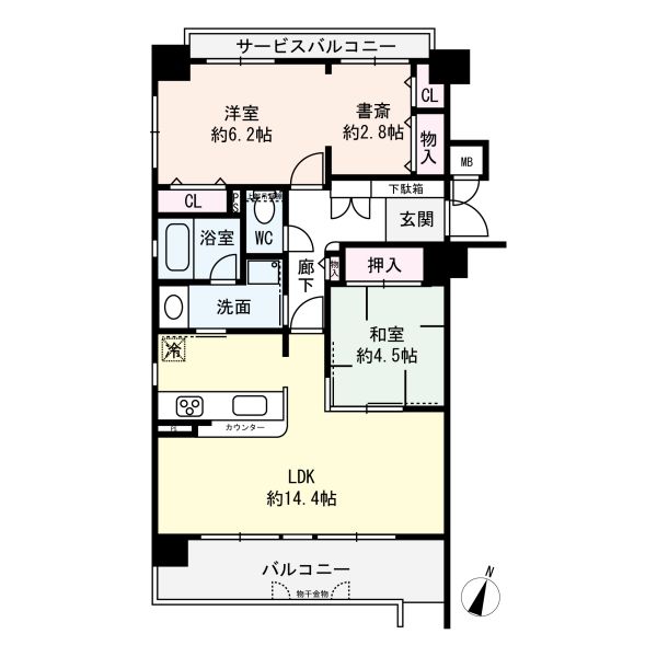 セントラル新大阪の間取図