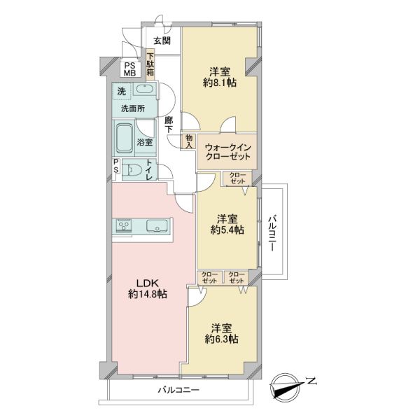 藤和戸塚コープの間取図