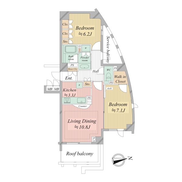 グラーサ経堂桜丘の間取図