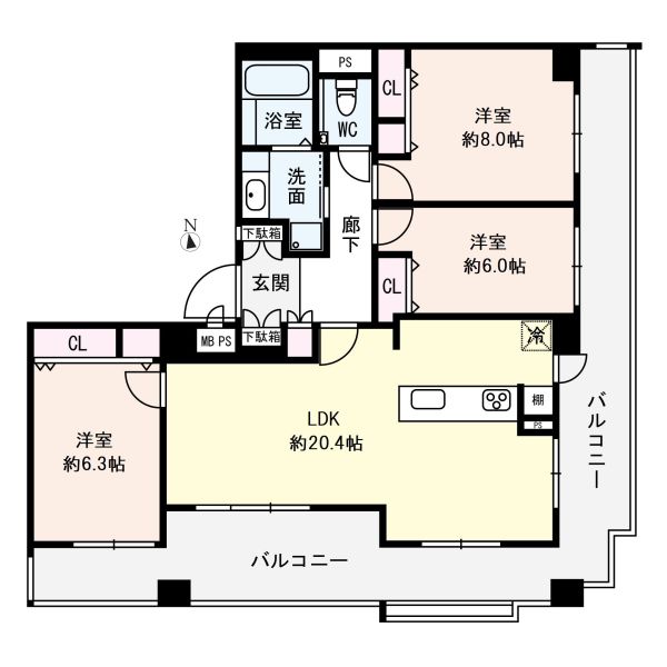 グランドメゾン高槻の間取図