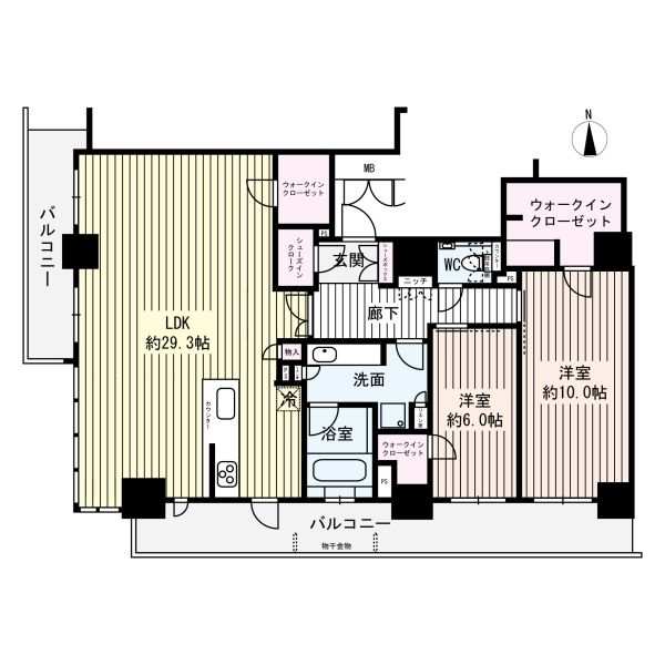 ブランズタワー・ウェリス心斎橋SOUTHの間取図