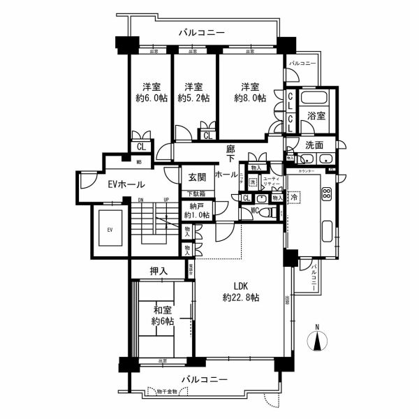 サン・ステージ緑園都市東の街 ５番館の間取図
