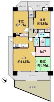 コスモ宝塚シティフォルムの間取図