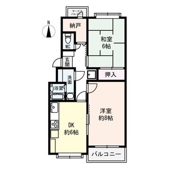 深江橋コーポＢ号棟の間取図