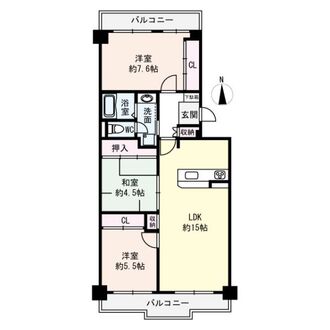 ユニライフ北大阪１号棟の間取図