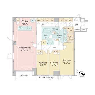 リジェ南山の間取図