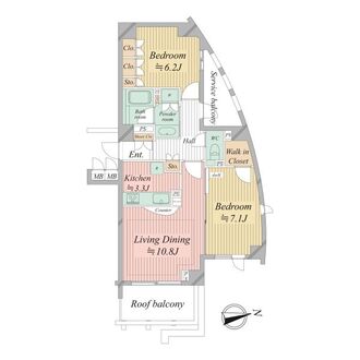 グラーサ経堂桜丘の間取図