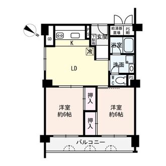 千里泉ヶ丘スカイハイツ北二号棟の間取図
