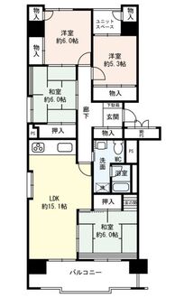 森之宮パークサイドコーポの間取図