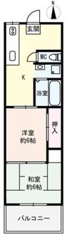 岡町駅前レジデンス一号棟の間取図