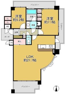 ハイネスクラウズ宝塚駅前の間取図