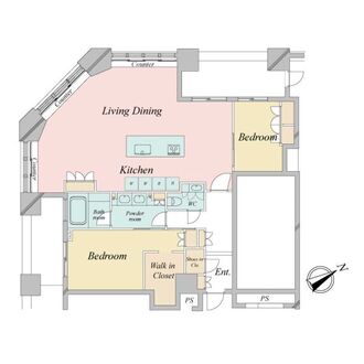 芝浦アイランド　ケープタワーの間取図