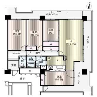 RICイーストコート参番街の間取図
