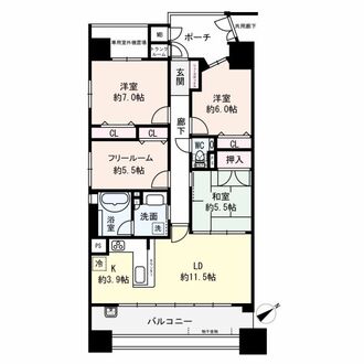 キングマンション大阪ベイの間取図