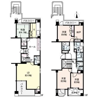 都住創松屋町住宅の間取図