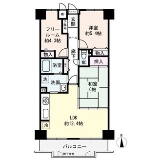 クローバーハイツ初芝ヴィプレの間取図
