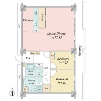プラザ元加賀　G棟の間取図