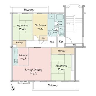 新蓮根団地　６号棟の間取図