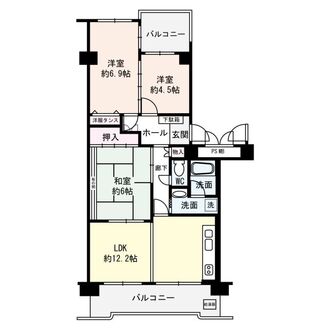 サン伊丹駅前ハイツB棟の間取図