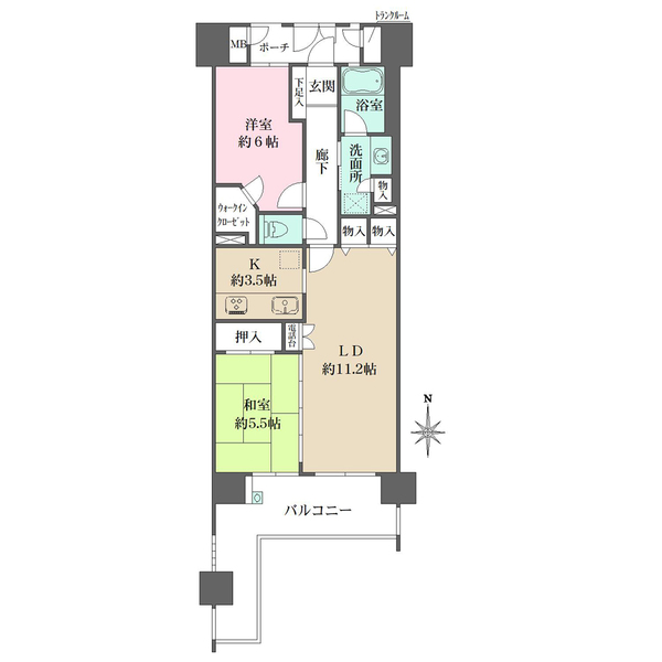 コスモシティ御池富小路の間取図