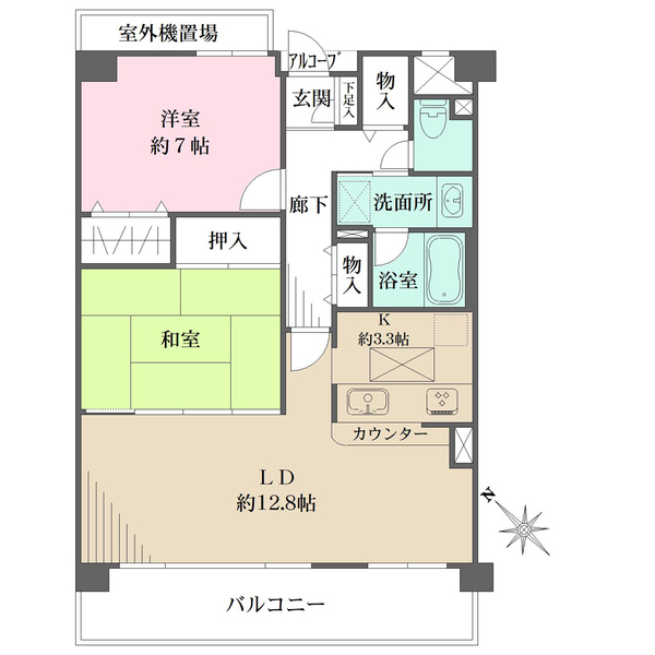 藤和ライブタウン御陵の間取図