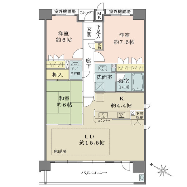 ディアステージ膳所の間取図