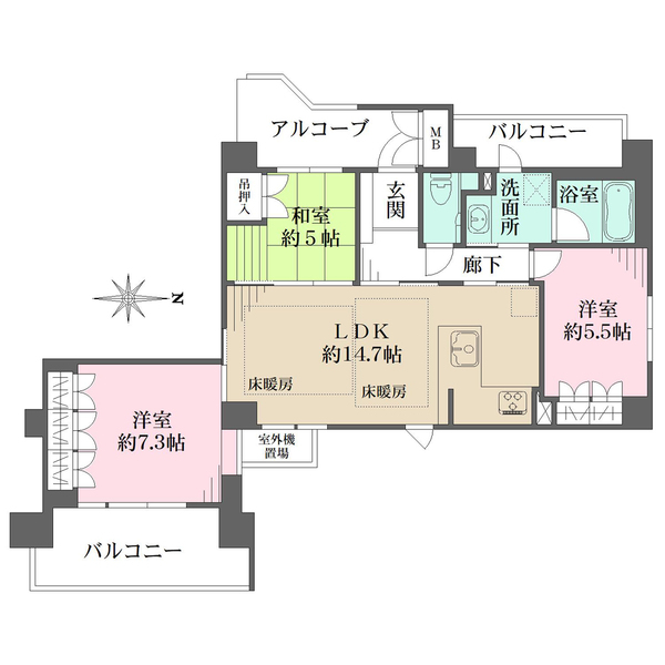 イーグルコート京都六角雅心庵の間取図