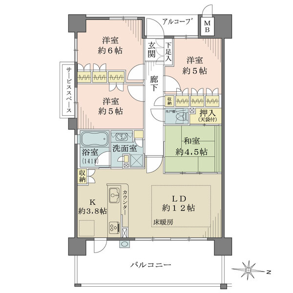 BELISTA京都山科の間取図