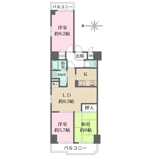 ルヴィラ堀川の間取図